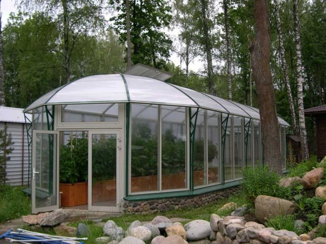 Павильон из стеклопакетов